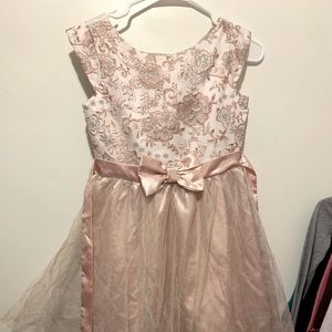 Blush w silver accents Rare Editions girls dress